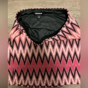 Express multicolored mini skirt XS